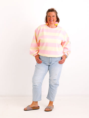 PIA.S Oversize Sweatshirt - gestreift - Gr. 38-44