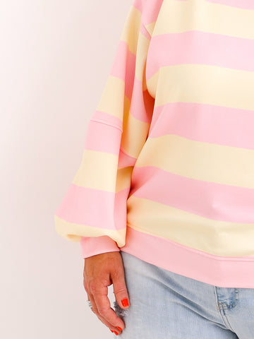 PIA.S Oversize Sweatshirt - gestreift - Gr. 38-44