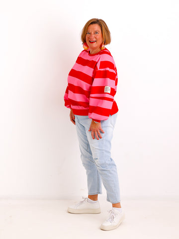 PIA.S Oversize Sweatshirt - gestreift - Gr. 38-44