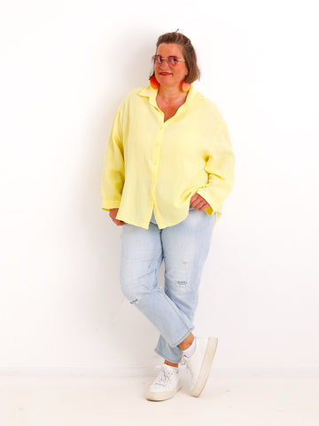 Musselin Oversize Bluse SIENNA.S - 100% Baumwolle - Gr. 38-46