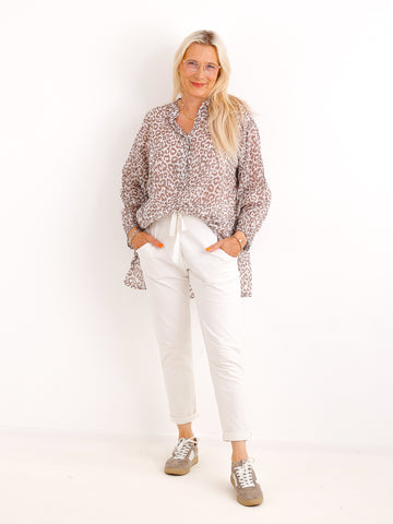 Oversize Leo-Blusenshirt PAMY.S – Luftige Baumwolle – Gr. 36-44