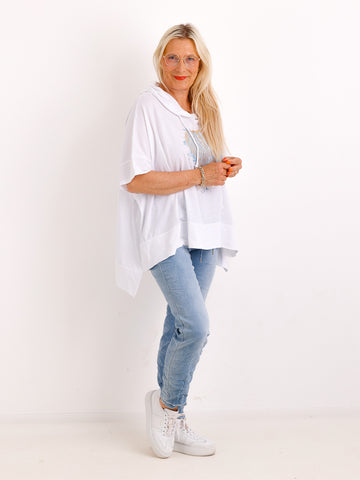 XXL Hoodie CLARA.S – Muschel-Detail & Baumwoll-KomfortXXL  Gr. 40-48