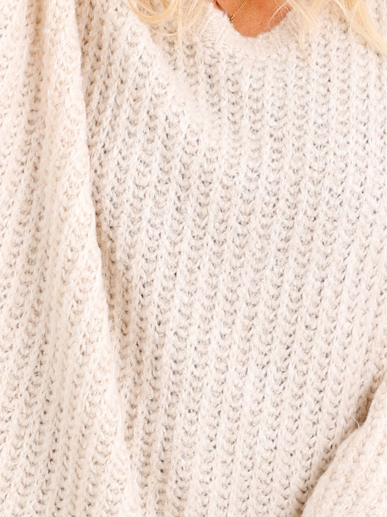 Curvy Size Strickpullover MEGAN.S – Flauschiger Grobstrick – Gr. 42–52