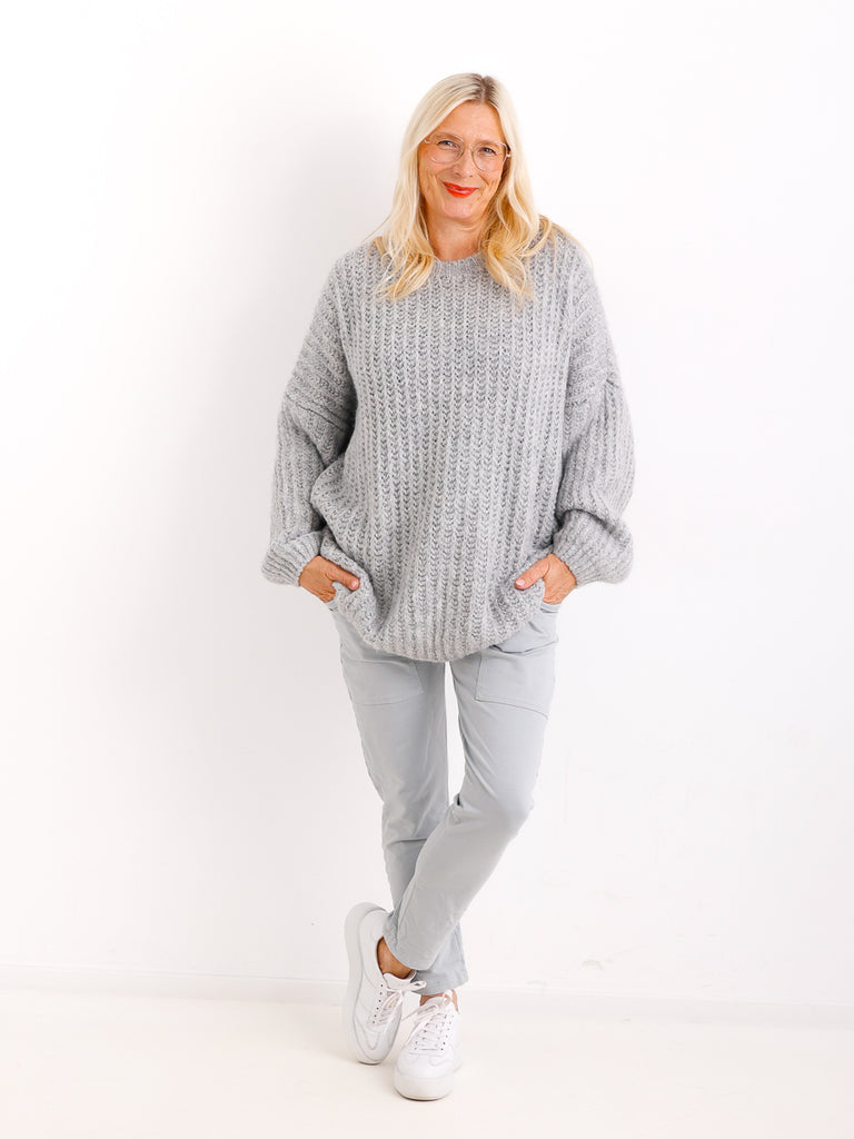 Curvy Size Strickpullover MEGAN.S – Flauschiger Grobstrick – Gr. 42–52