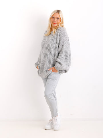 Curvy Size Strickpullover MEGAN.S – Flauschiger Grobstrick – Gr. 42–52