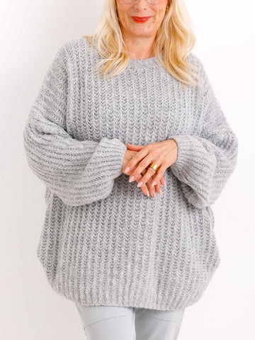 Curvy Size Strickpullover MEGAN.S – Flauschiger Grobstrick – Gr. 42–52