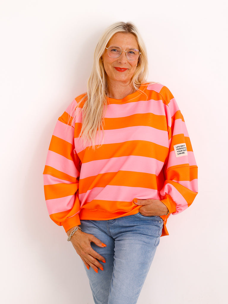 PIA.S Oversize Sweatshirt - gestreift - Gr. 38-44