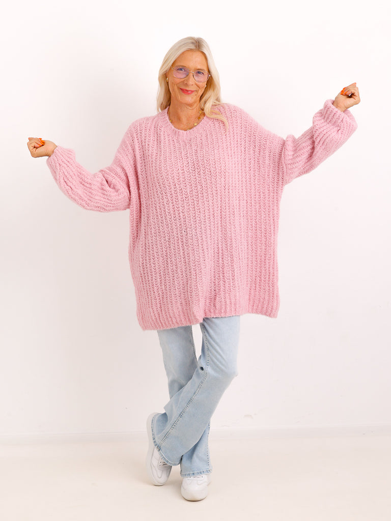 Curvy Size Strickpullover MEGAN.S – Flauschiger Grobstrick – Gr. 42–52