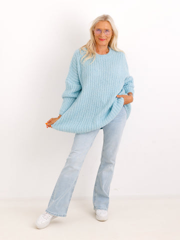 Curvy Size Strickpullover MEGAN.S – Flauschiger Grobstrick – Gr. 42–52