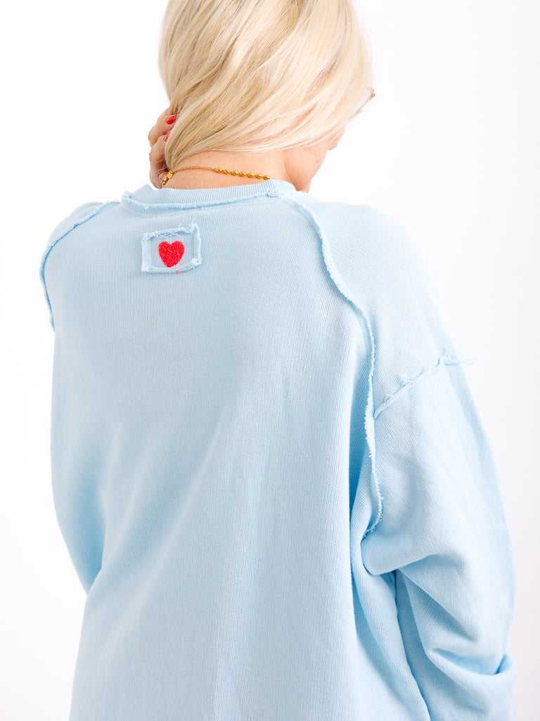 Oversize-Sweater FENJA mit Inside-Out-Nähten & Herz-Patch – Gr. 38-46