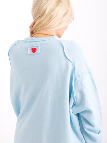 Oversize-Sweater FENJA mit Inside-Out-Nähten & Herz-Patch – Gr. 38-46