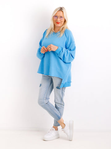 Oversize-Sweater FENJA mit Inside-Out-Nähten & Herz-Patch – Gr. 38-46