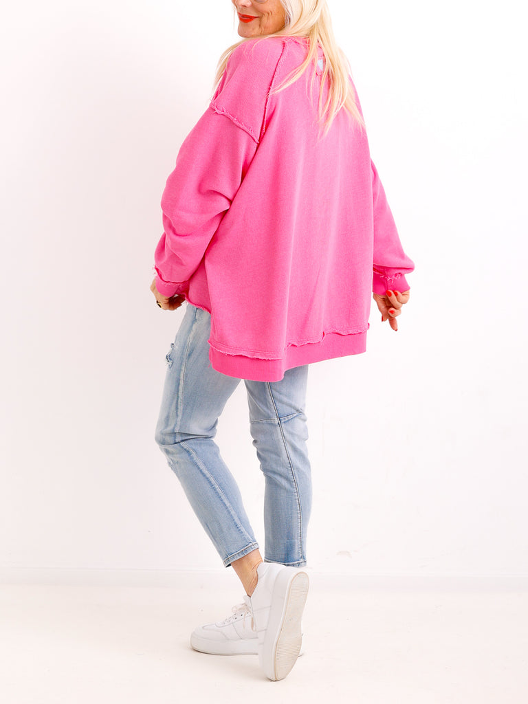 Oversize-Sweater FENJA mit Inside-Out-Nähten & Herz-Patch – Gr. 38-46