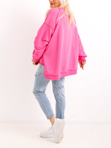Oversize-Sweater FENJA mit Inside-Out-Nähten & Herz-Patch – Gr. 38-46