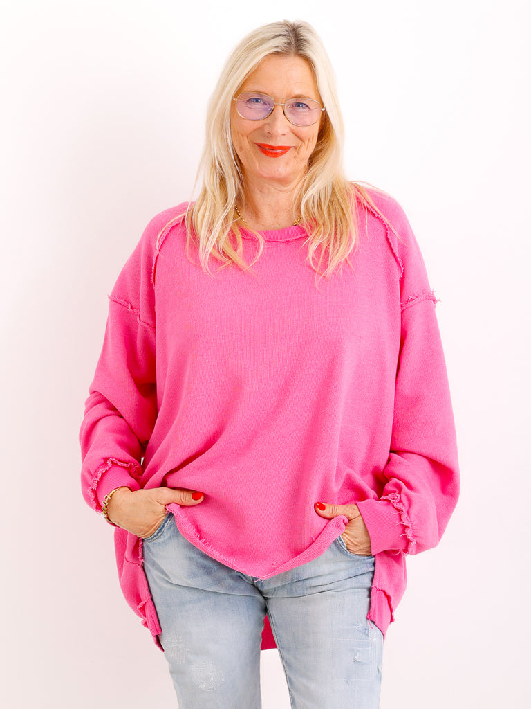 Oversize-Sweater FENJA mit Inside-Out-Nähten & Herz-Patch – Gr. 38-46