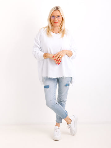 Oversize-Sweater FENJA mit Inside-Out-Nähten & Herz-Patch – Gr. 38-46