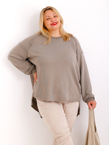Oversize-Wohlfühl-Sweater CARLY.S – 100 % Baumwolle – Gr. 38-50