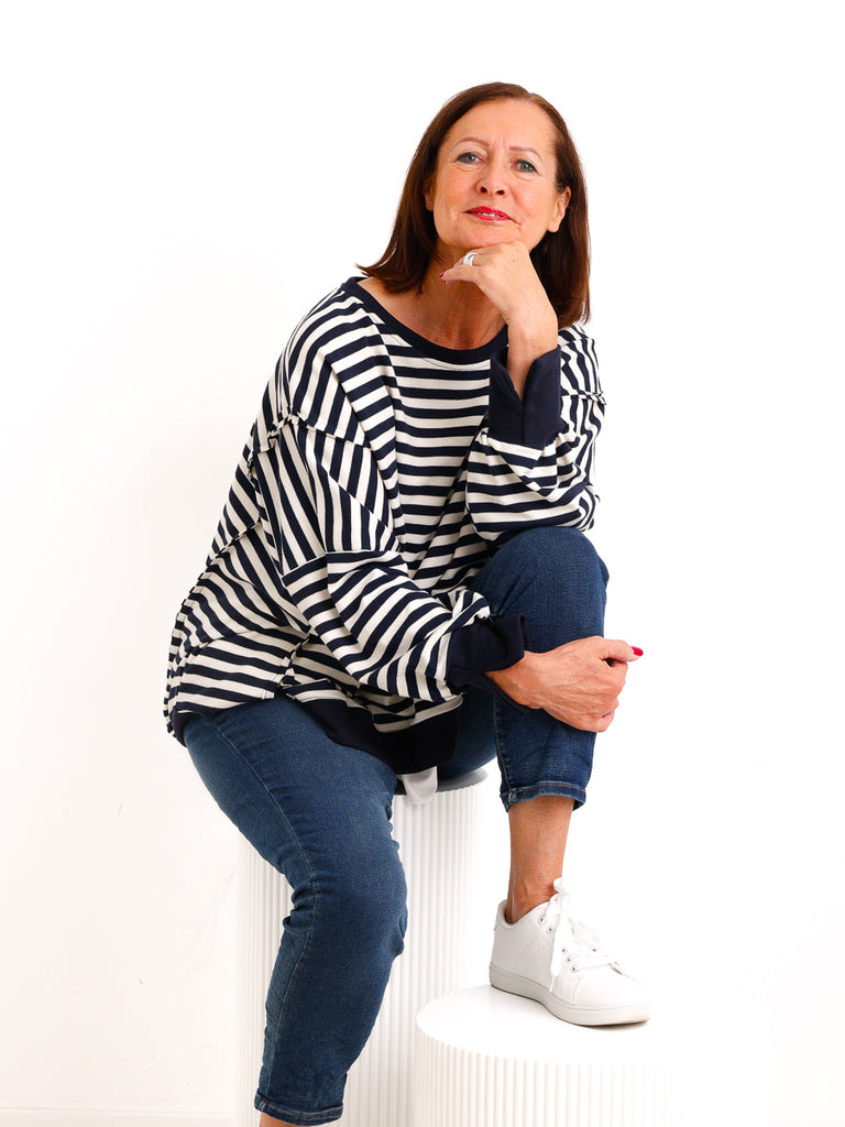 Oversize-Sweatshirt BELLA.S –  Casual Look mit besonderen Details – Gr. 38–48 (Kopie)