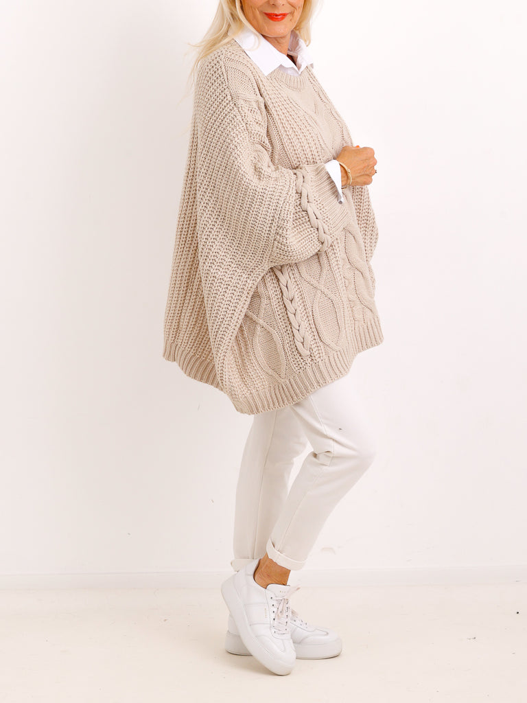 XXXL - Pullover LISSY.S – Lieblingsstrick mit besonderem Zopfmuster – Gr. 40–52