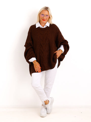 XXXL - Pullover LISSY.S – Lieblingsstrick mit besonderem Zopfmuster – Gr. 40–52