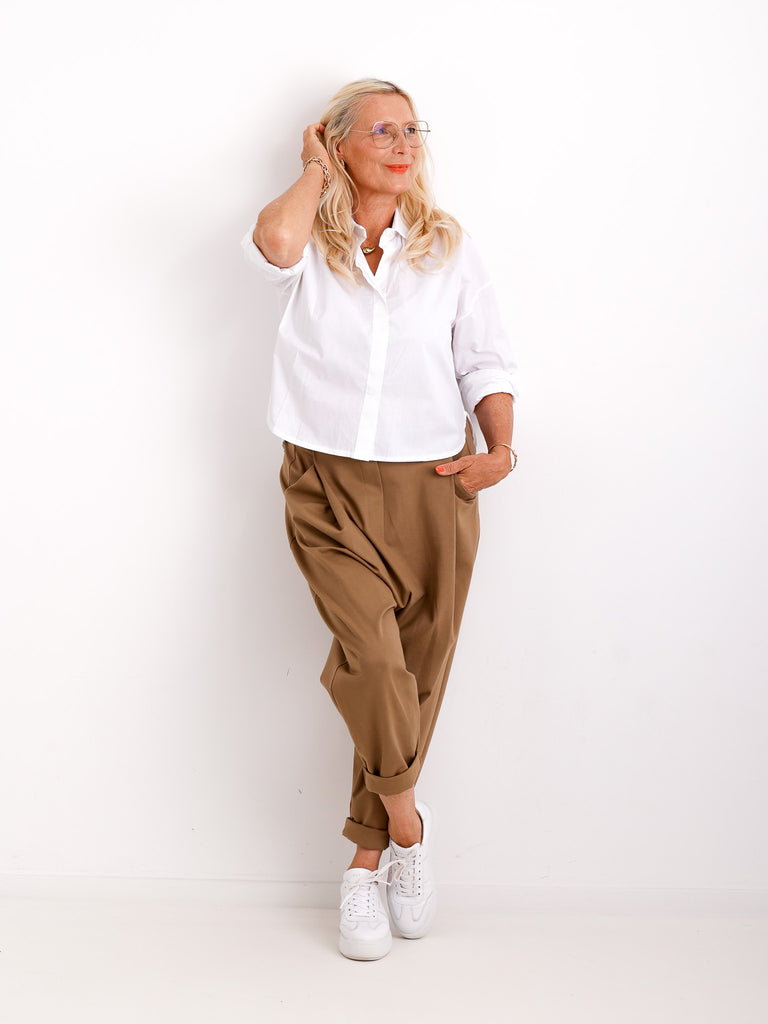 Relaxed-Fit Hose HENRY.S  – Tiefer Schritt – Jersey-Stretch – Gr. 40-46