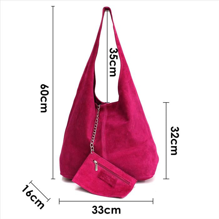 LACY Wildleder-Shopper – Lässige Hobo-Bag mit Innentasche