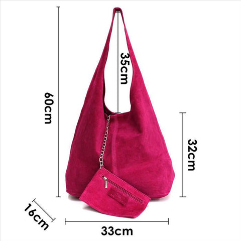 LACY Wildleder-Shopper – Lässige Hobo-Bag mit Innentasche